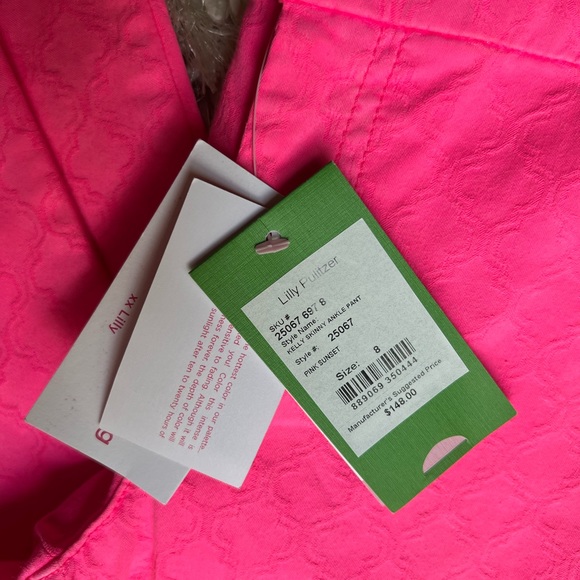 🦄NWT!! Lilly Pulitzer Pink Sunset Kelly Ankle Pant - Picture 2 of 4